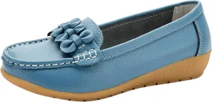 Loafers for Women PU Leather Casual Slip-On Boat Shoes Classic Fashion Breathable Flats Sandals Moccasins Shoes
