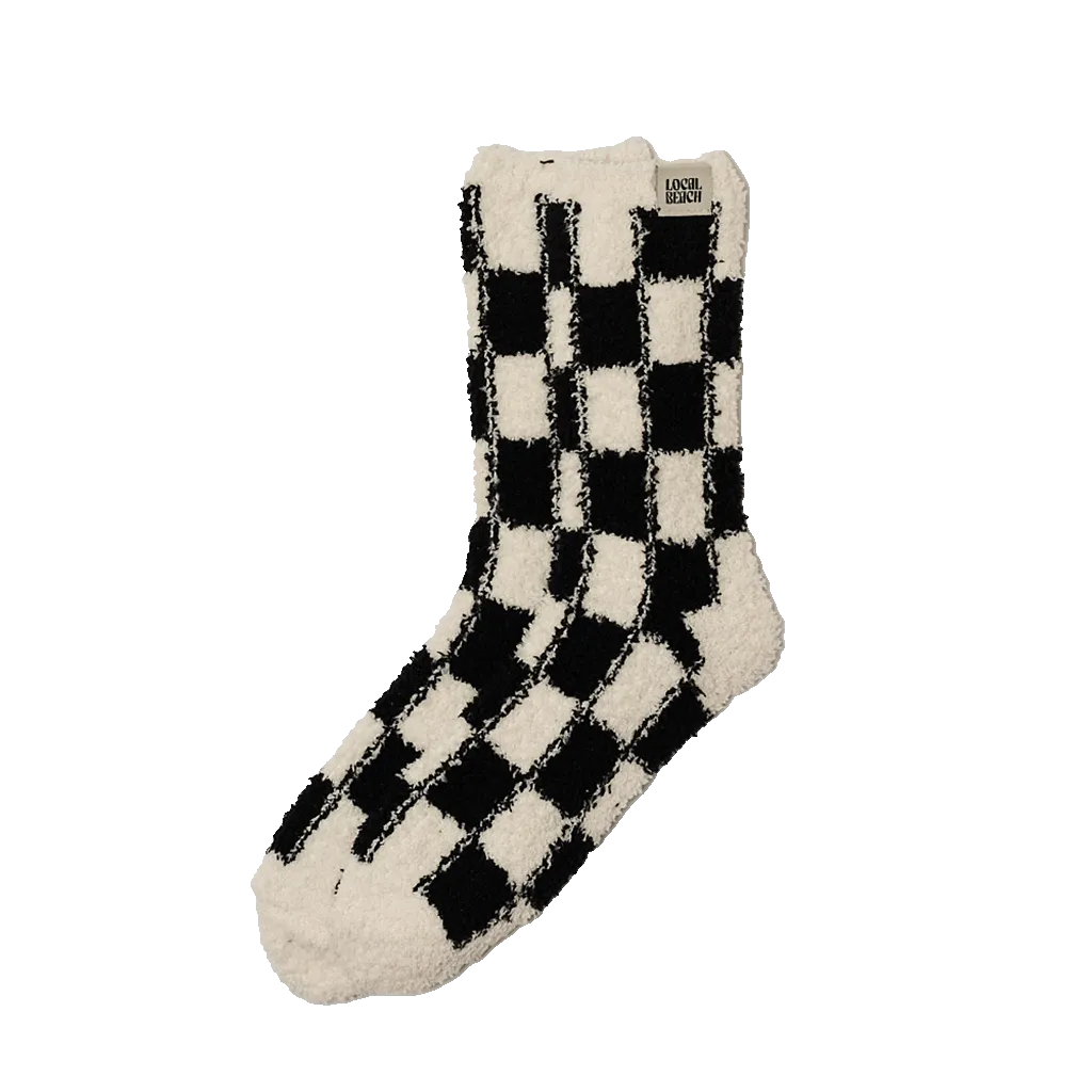 Local Beach Cozy Checker Socks