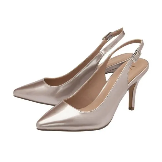 Lotus "Remy" Pink Pearl Patent Sling Back Court Shoe