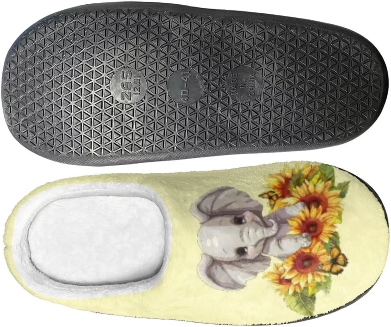 Lotusorchid House Slippers Memory Foam House Shoes for Women Men, Warm Cozy Scuff Slipper Cushion Fluffy Bedroom Slipper Comfy Flannel Slipper