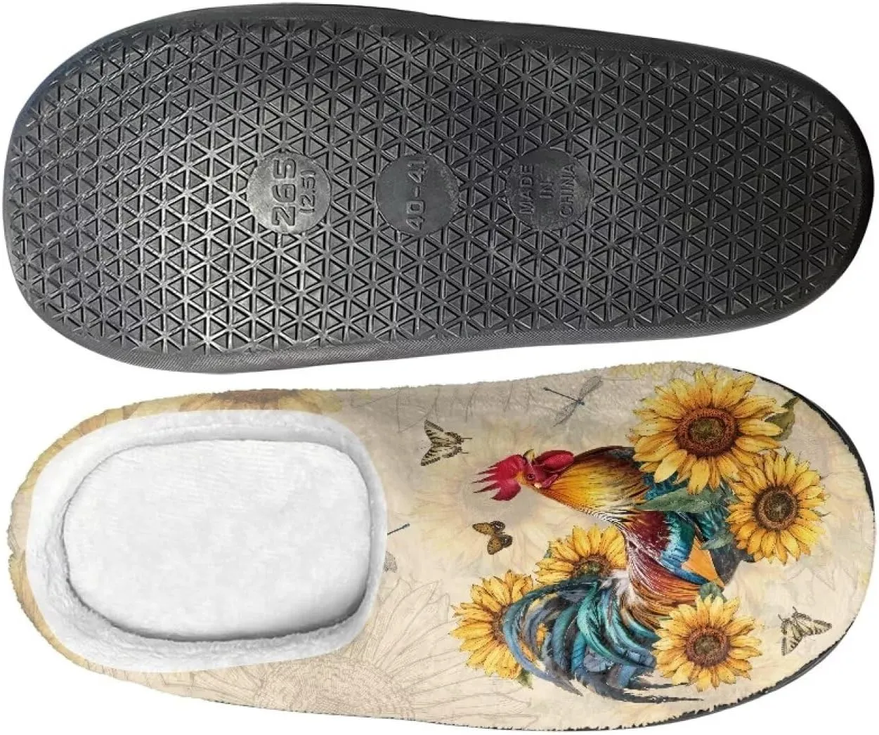 Lotusorchid House Slippers Memory Foam House Shoes for Women Men, Warm Cozy Scuff Slipper Cushion Fluffy Bedroom Slipper Comfy Flannel Slipper