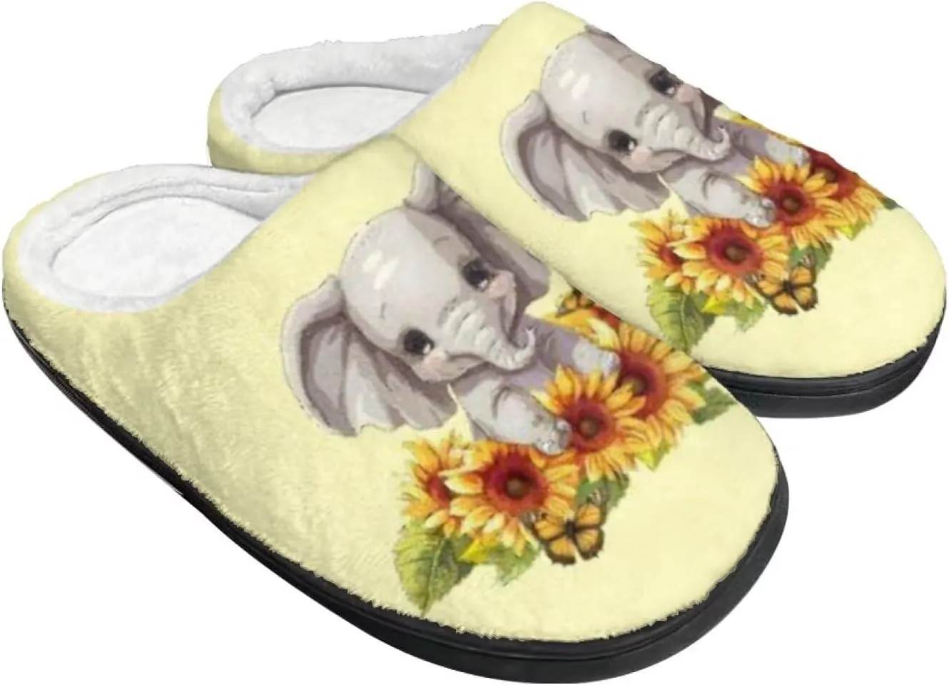 Lotusorchid House Slippers Memory Foam House Shoes for Women Men, Warm Cozy Scuff Slipper Cushion Fluffy Bedroom Slipper Comfy Flannel Slipper