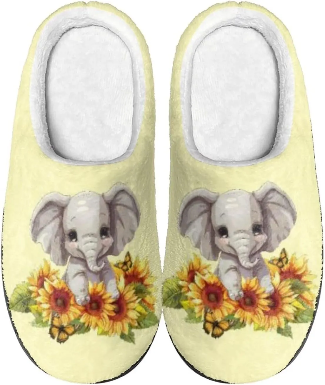 Lotusorchid House Slippers Memory Foam House Shoes for Women Men, Warm Cozy Scuff Slipper Cushion Fluffy Bedroom Slipper Comfy Flannel Slipper