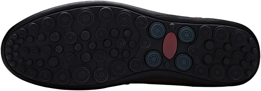 LOUECHY Men's Leather Slip-On Loafer Lightweight Driving Shoes Casual Moccasin Slipper