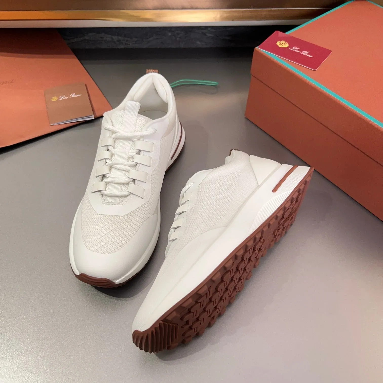LP BRUNELLO SNEAKERS WHITE MESH BREATHABLE