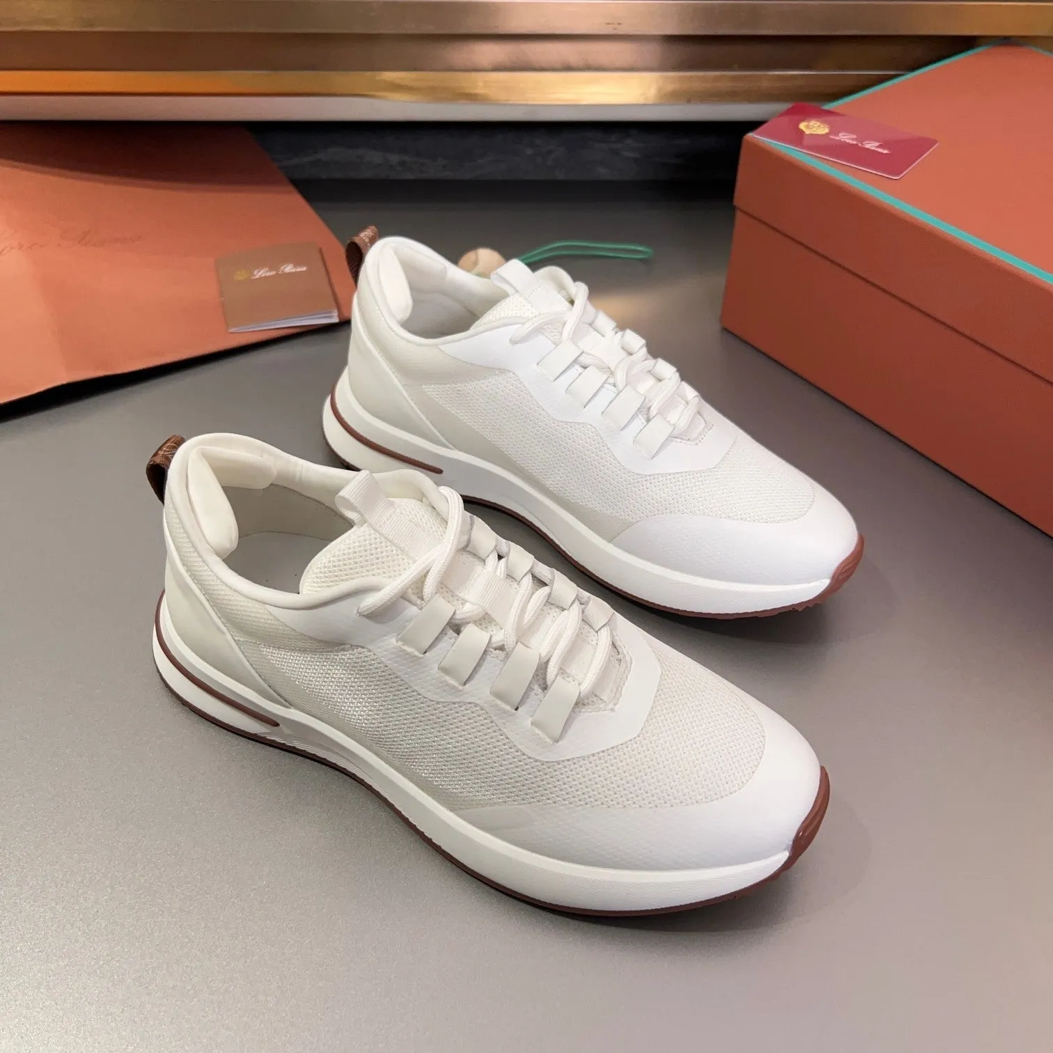 LP BRUNELLO SNEAKERS WHITE MESH BREATHABLE