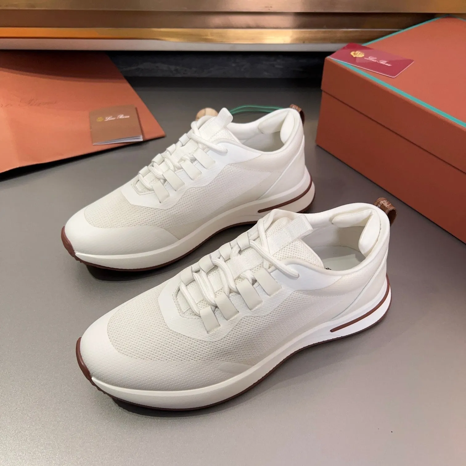 LP BRUNELLO SNEAKERS WHITE MESH BREATHABLE