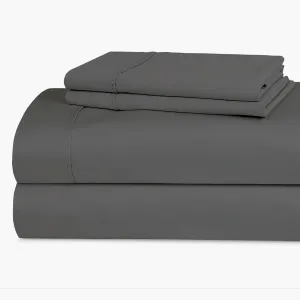 Magic Drapes 4 Piece Sheet Set 100% Egyptian Cotton 800 Thread Count Premium Sateen Finish Bedding 16 Inch Deep Pocket Includes 1 Flat Sheet 1 Fitted Sheet 2 Pillow Case (Elephant Grey, King)
