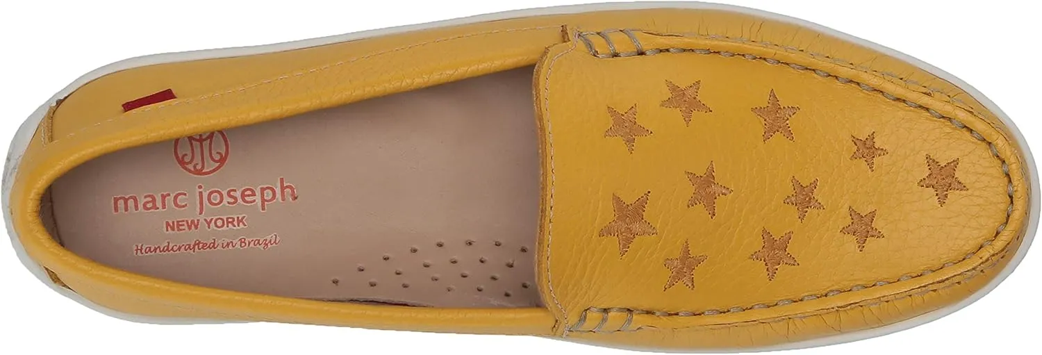 Marc Joseph New York Unisex-Child Leather Driver with Gold Star Detail Loafer