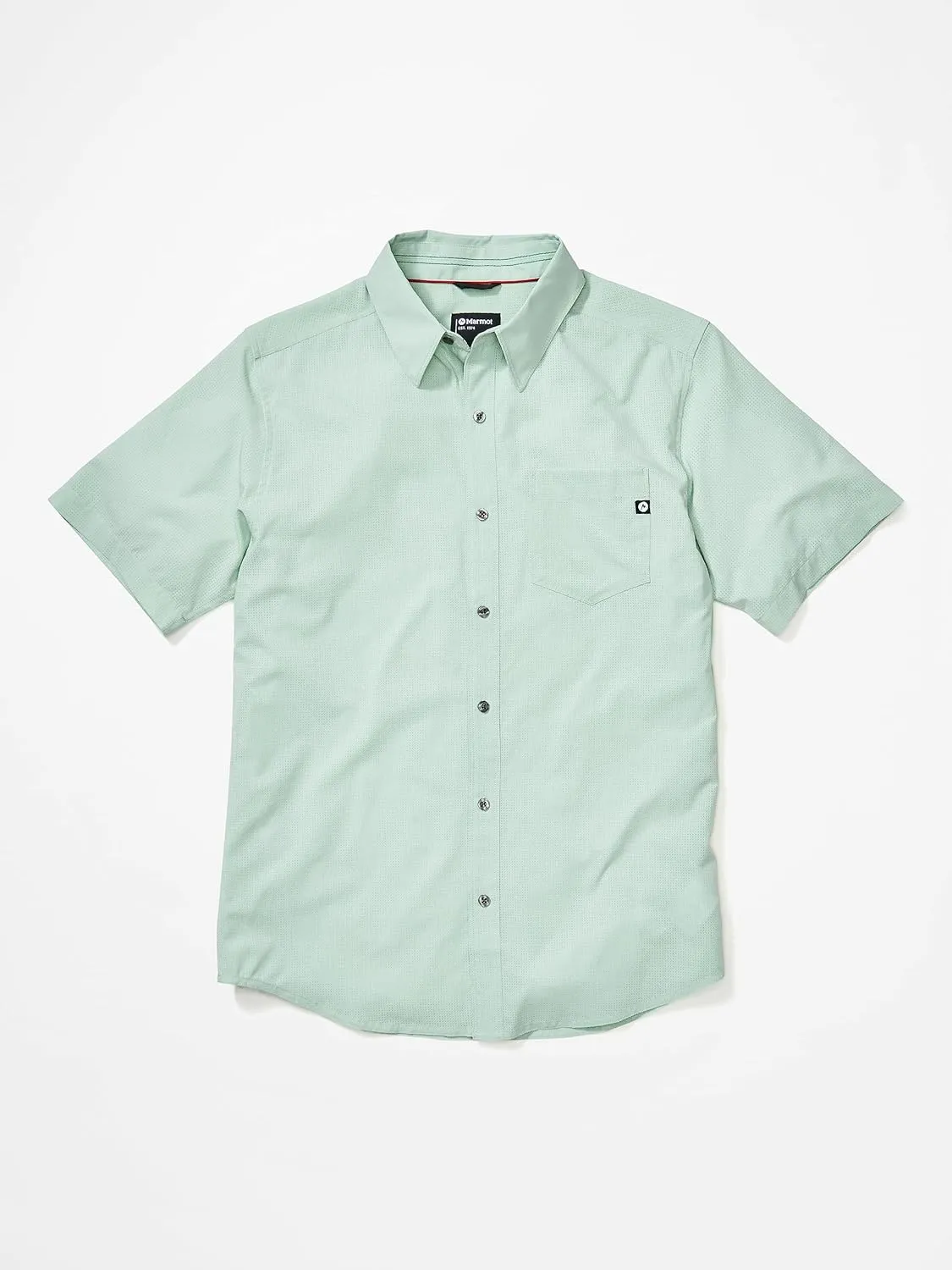 MARMOT Men's Aerobora Short Sleeve Button-Down Shirt - Lightweight, Packable, Quick-Drying UPF Protection