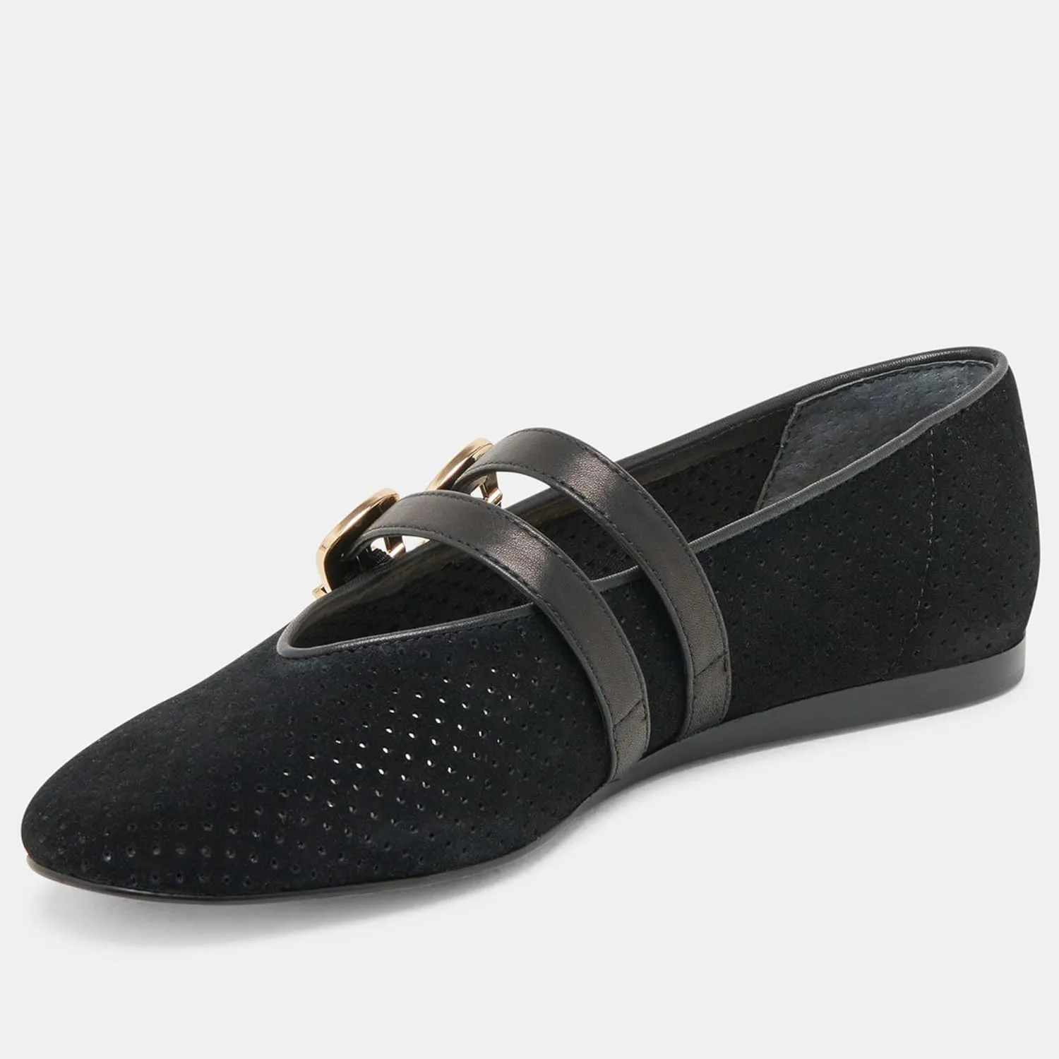 Mary Jane Flats for Women Woven Raffia Round Toe Ballet Flat Comfortable Walking Ballerina Shoes with Double Buckle Strap