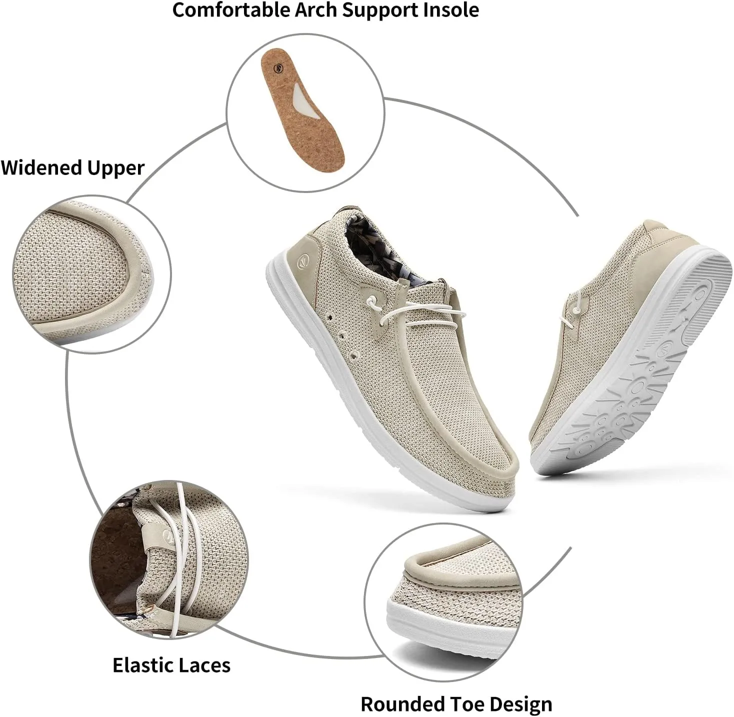 MEHOTO Men's Slip On Loafers | Arch Support Insole | Men's Shoes | Comfortable Light-Weight Mens Casual Loafers