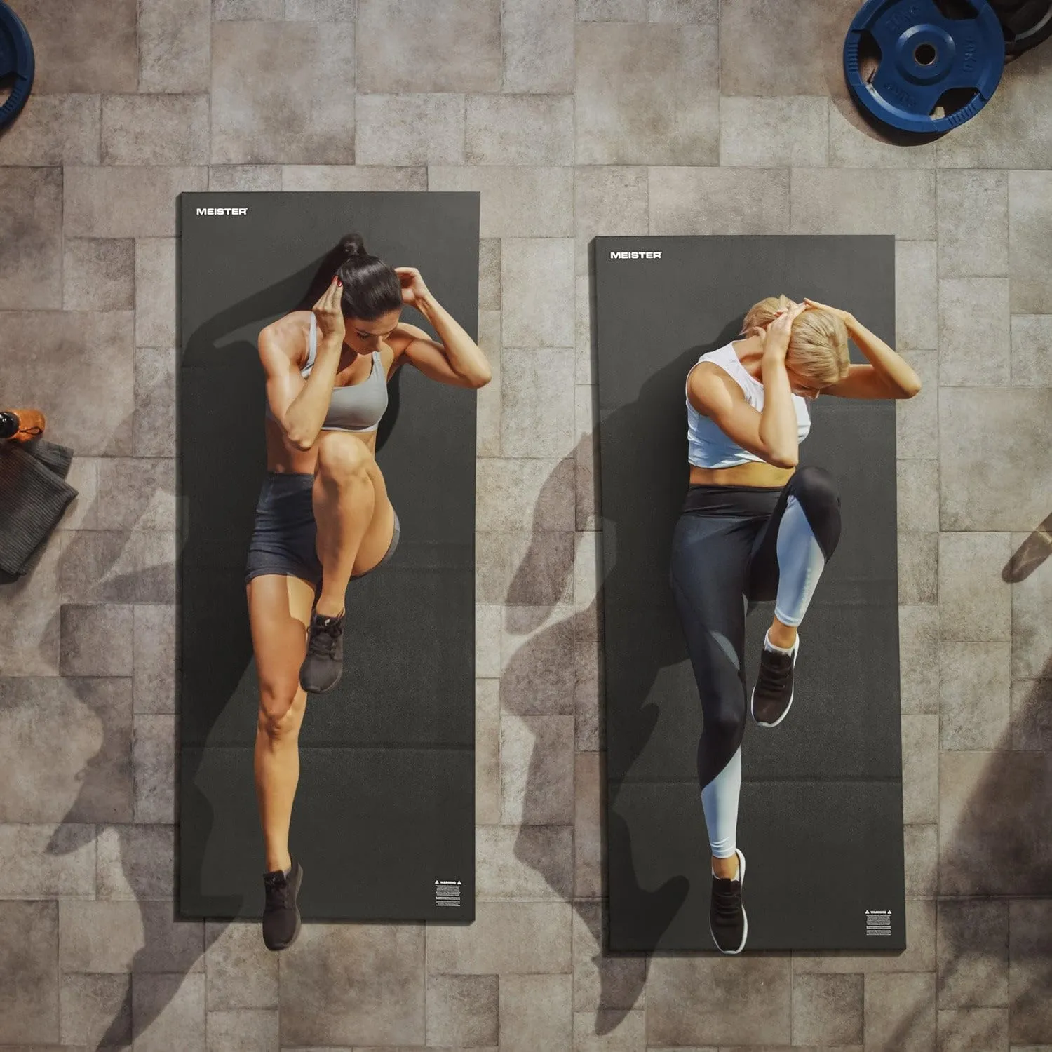 Meister X-Thick 1" Fold-Out Workout Mat - XL Non-Slip Padded Floor for Exercise, Stretching & Yoga