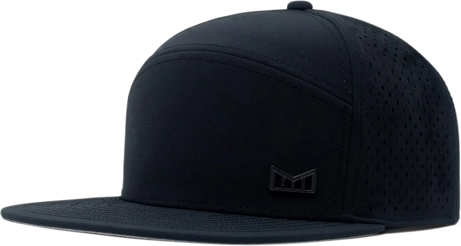 melin Trenches Icon Hydro, Performance Snapback Hat, Water-Resistant Flat Bill Caps for Men & Women, Golf, Running or Workout