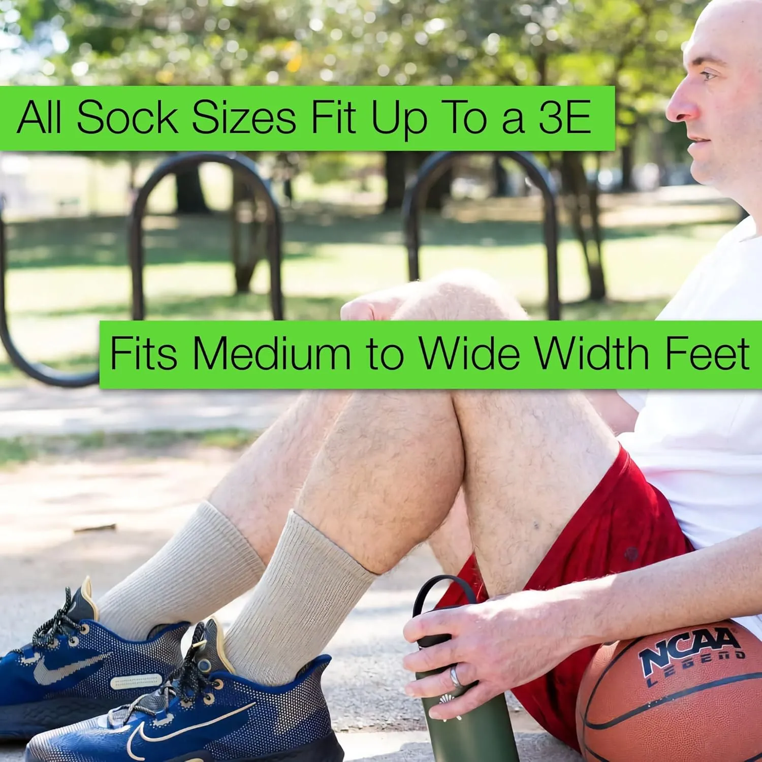 Men's and Women's Casual Crew Socks (Pack of 3) Made in USA! Cushioned Sole