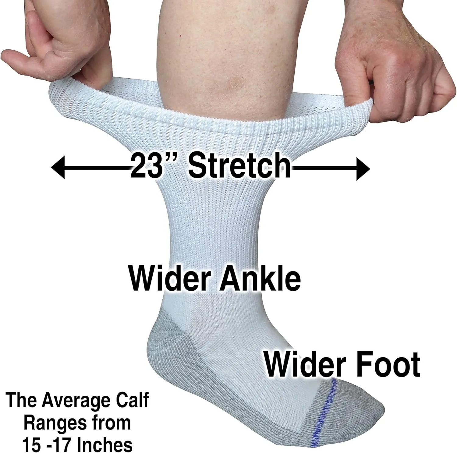 Men's and Women's Casual Crew Socks (Pack of 3) Made in USA! Cushioned Sole