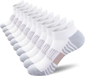 Men's Ankle Comfort Cushioned Anti-Blister Wicking Breathable Athletic Running Socks 5 Pairs