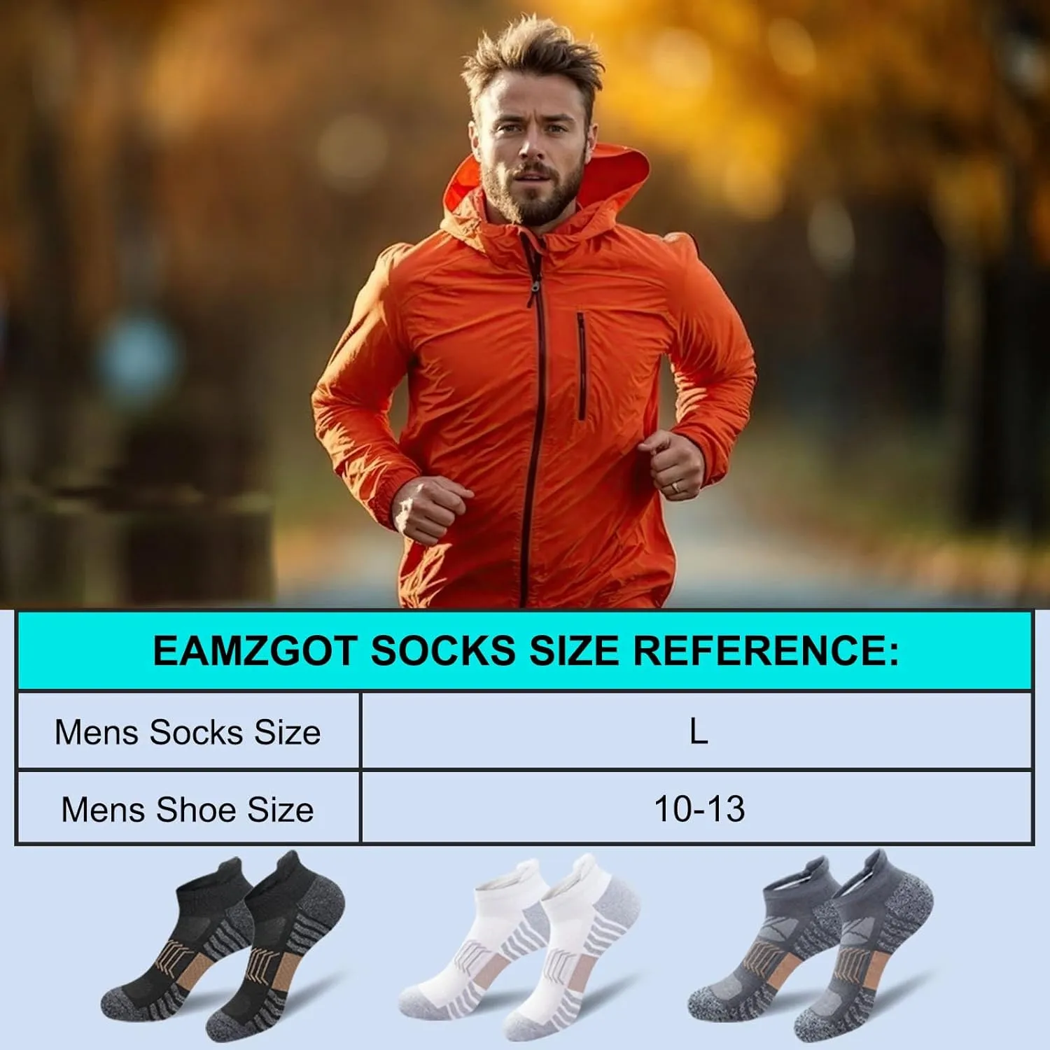 Men's Ankle Comfort Cushioned Anti-Blister Wicking Breathable Athletic Running Socks 5 Pairs