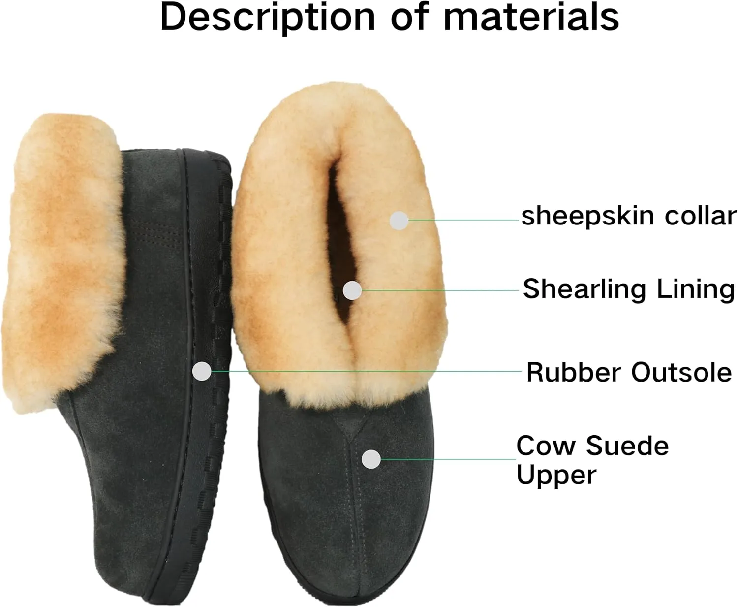 Men's Boot Indoor/Outdoor Memory Foam Alpine Camping Cozy Slipper House Shoe