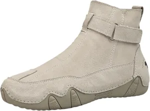 Men's Boots Autumn New Side Zipper High Top Men's Shoes Outdoor Casual Hand Sewn Preowned Men's Casual Shoes Size 15 Men's Sh