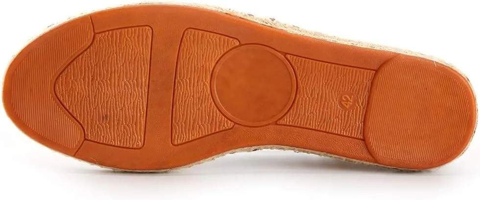 Men's Breathable Canvas Stripe Slip on Flat Espadrilles