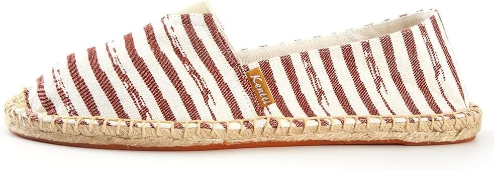 Men's Breathable Canvas Stripe Slip on Flat Espadrilles