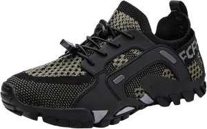 Men's Breathable Stretch Workout Shoes Lace Up Comfortable Light-Weight Shoe Breathable Diabetic Shoes for Men