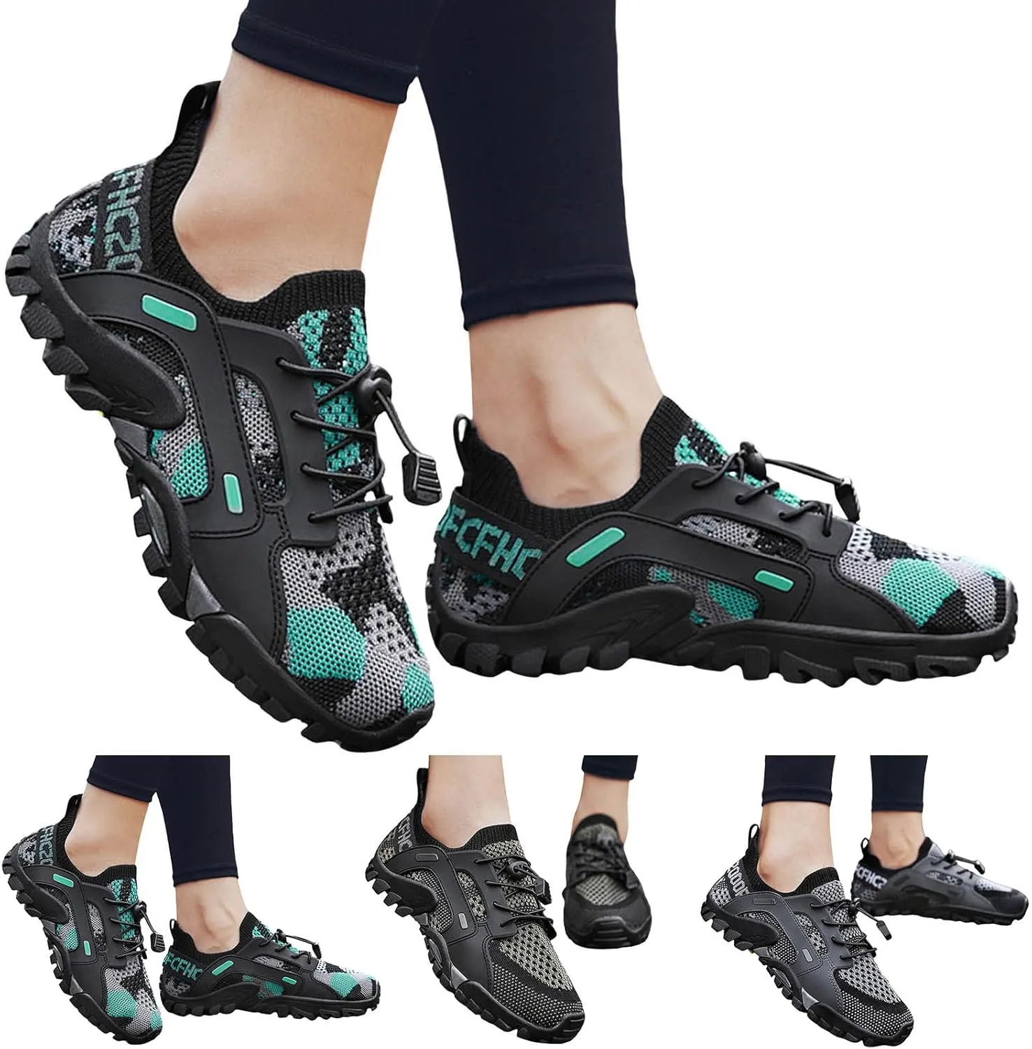 Men's Breathable Stretch Workout Shoes Lace Up Comfortable Light-Weight Shoe Breathable Diabetic Shoes for Men
