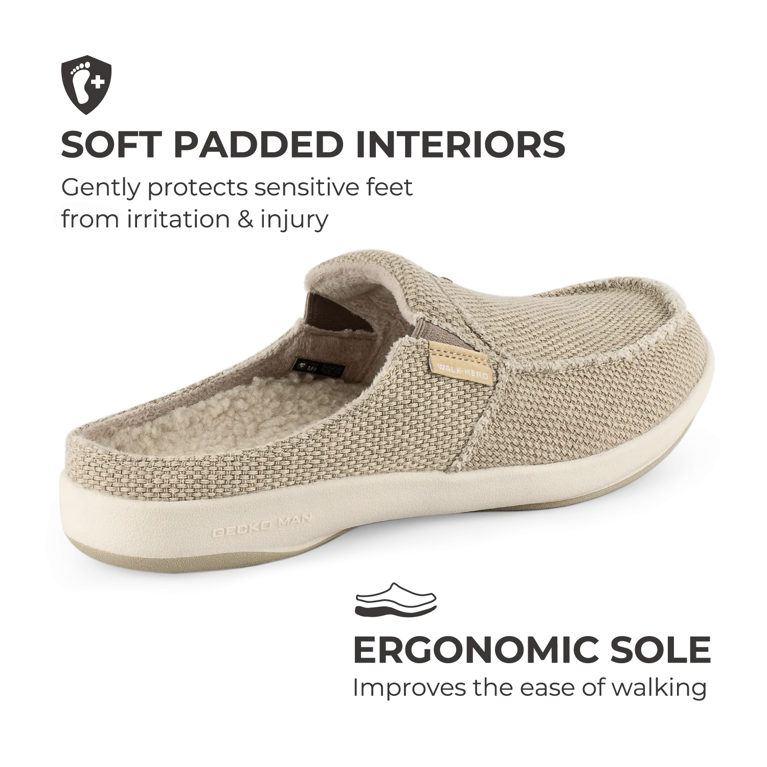 Men's Canvas Arch Support Slippers