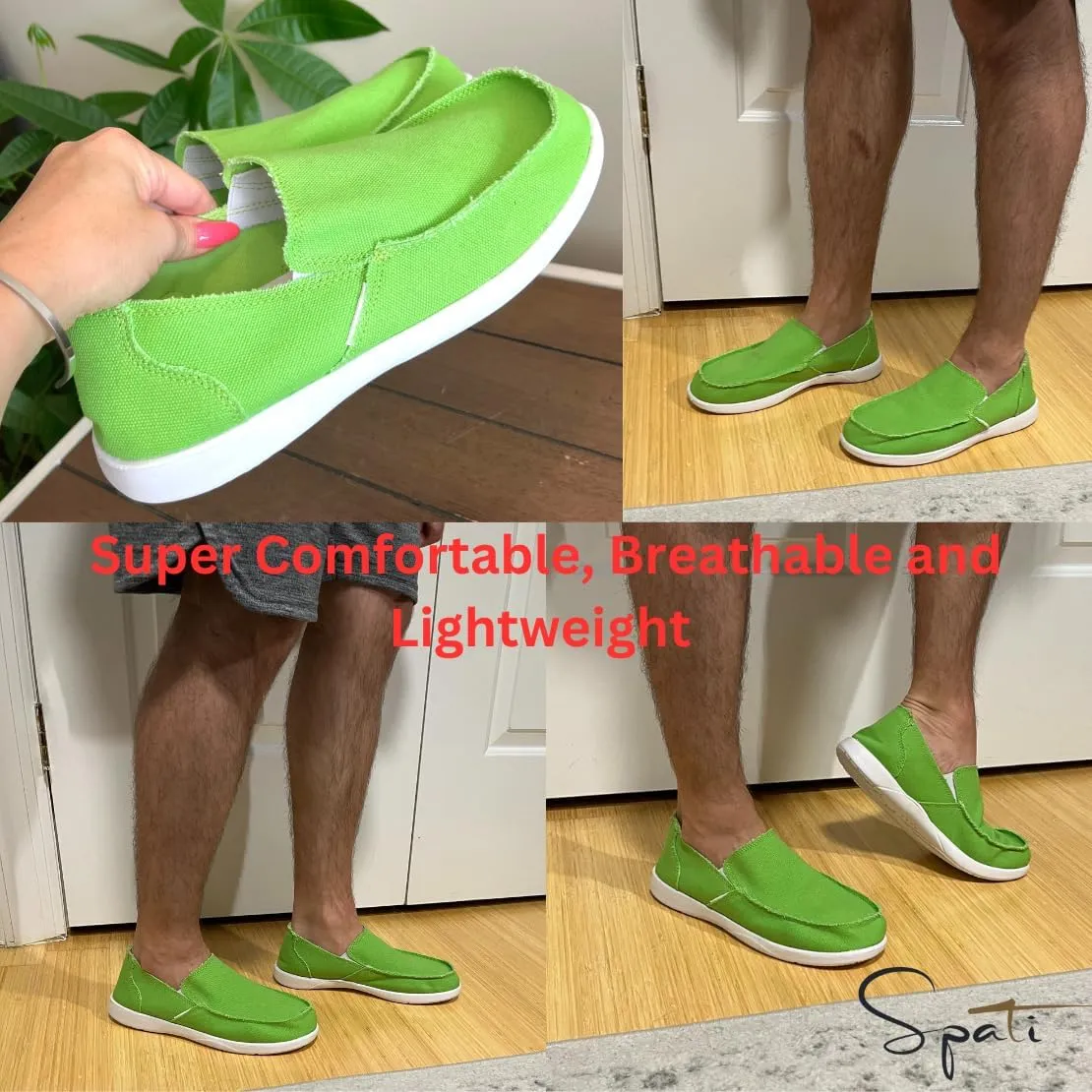 Men's Canvas Linen Slip On Loafer Lightweight Breathable Casual Shoes Orthopedic Travel for Summer Autumn Spring Walking Shoes for Men