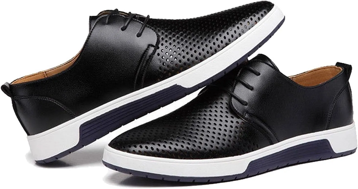 Men's Casual Oxford Shoes Breathable Flat Fashion Sneakers