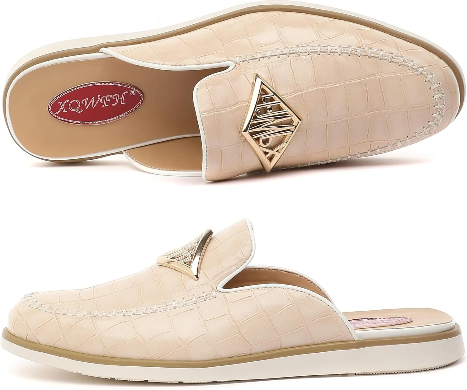 Men's Casual Slip-on Mule Loafer,Mens Fashion Backless Dress Slippers Comfy Lightweight Walking Penny Shoes for Men