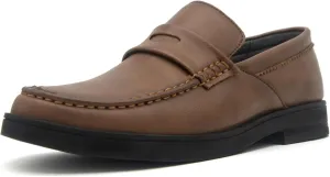 Men's Leather Penny Loafers Slip-on Casual Classic Lightweight Dress Shoes for Men