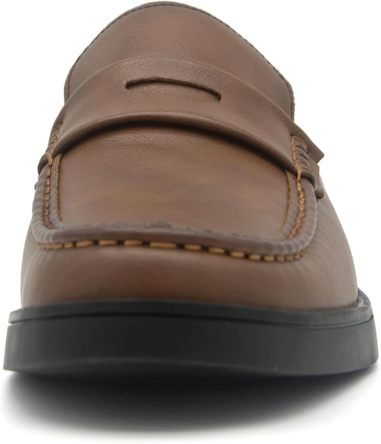 Men's Leather Penny Loafers Slip-on Casual Classic Lightweight Dress Shoes for Men