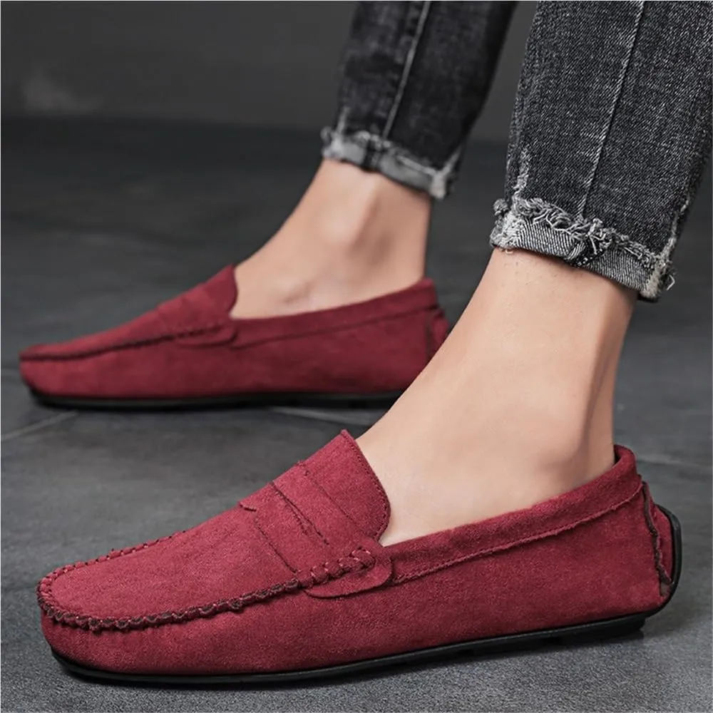Mens Loafers Shoe Loafers Solid Colors Simple Faux Leather Anti-Slip Slip Resistant Flexible Wedding Slip-on