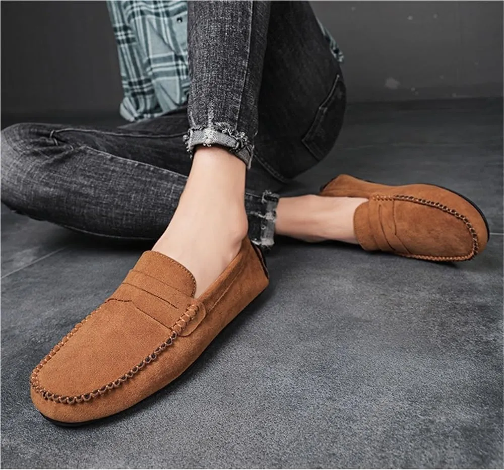 Mens Loafers Shoe Loafers Solid Colors Simple Faux Leather Anti-Slip Slip Resistant Flexible Wedding Slip-on