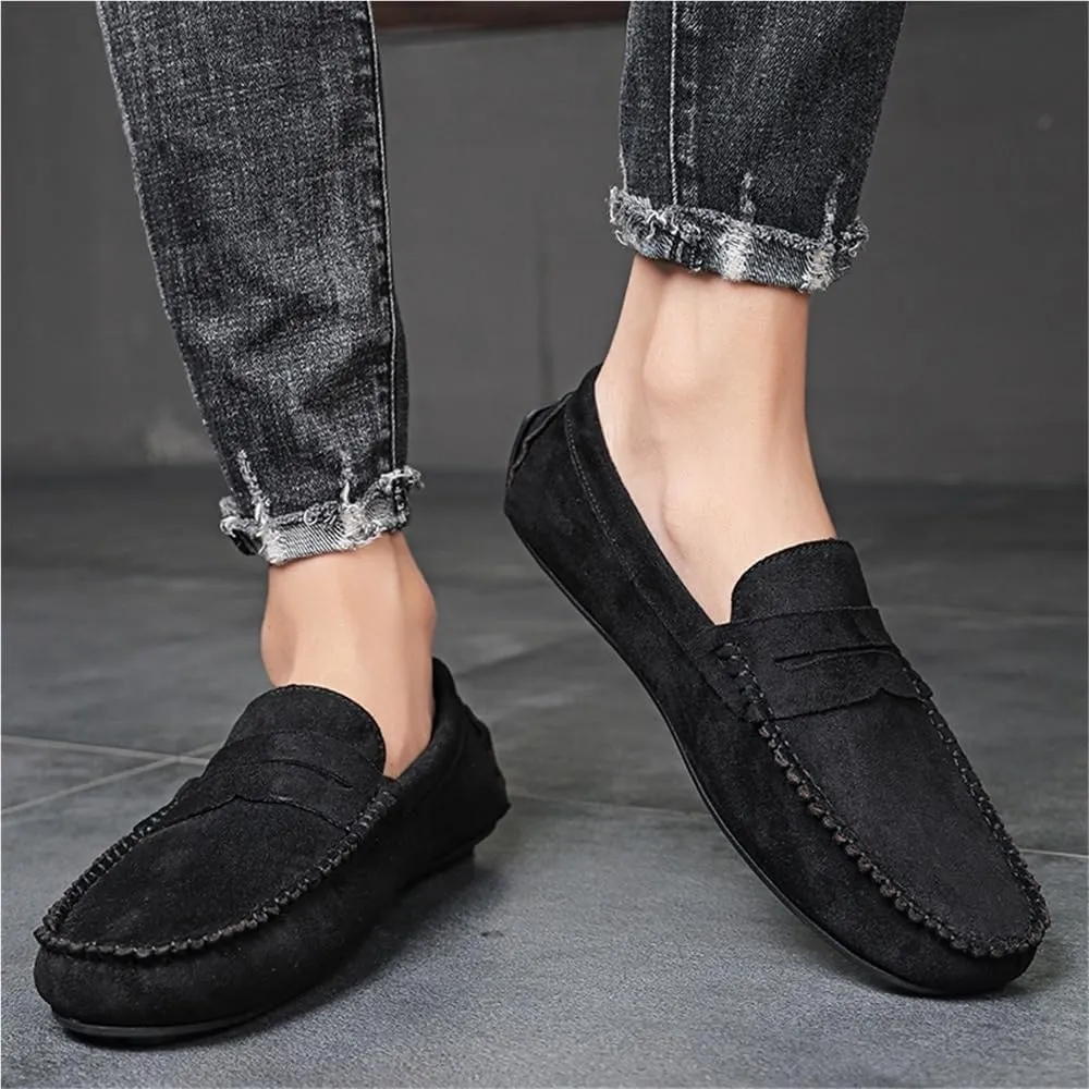 Mens Loafers Shoe Loafers Solid Colors Simple Faux Leather Anti-Slip Slip Resistant Flexible Wedding Slip-on