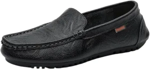 Men's Loafers Square Toe Faux Leather Moccasins Shoes Flexible Comfortable Anti-Slip for Traveling Driving Office Work