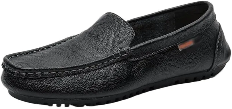 Men's Loafers Square Toe Faux Leather Moccasins Shoes Flexible Comfortable Anti-Slip for Traveling Driving Office Work