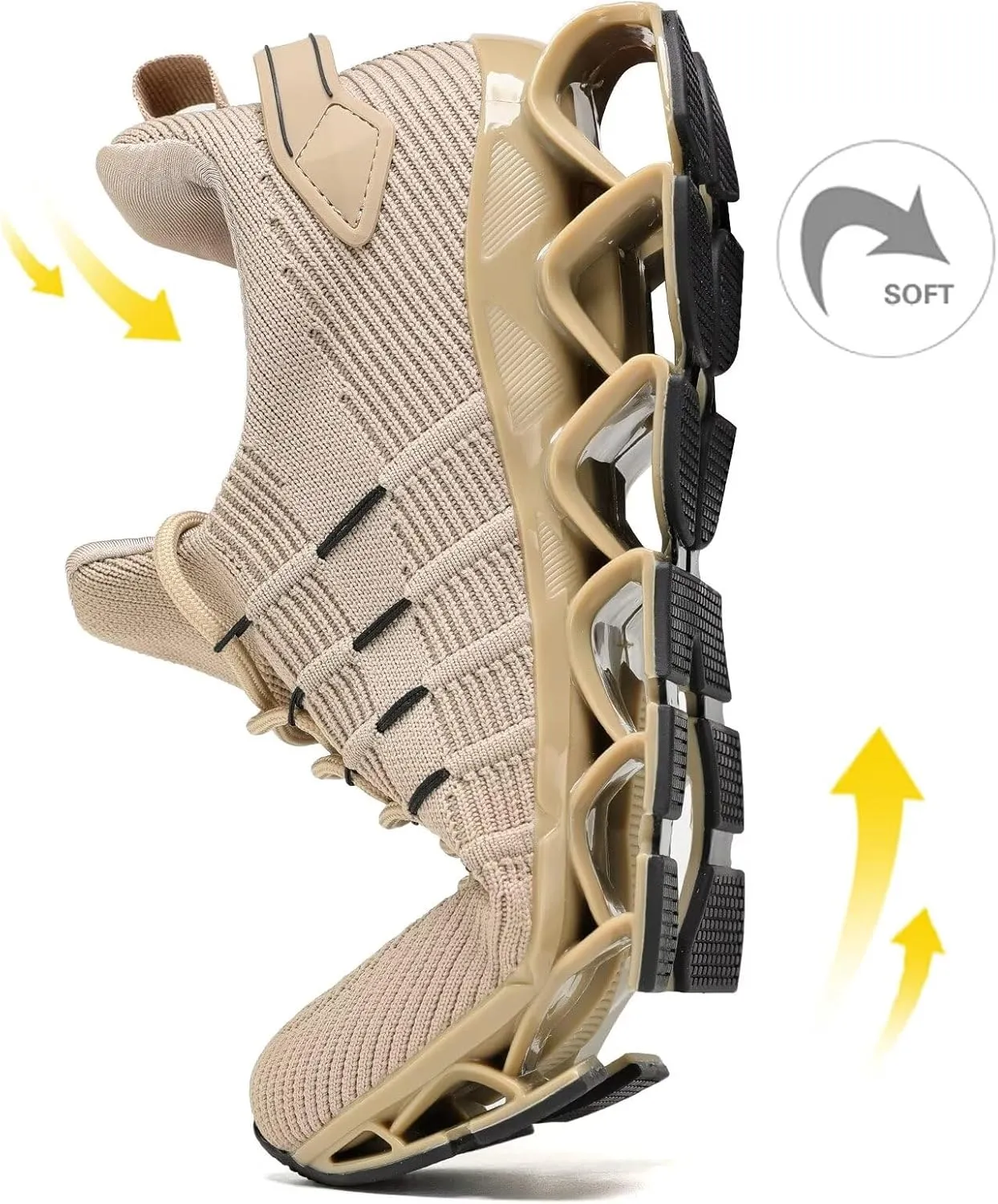 Mens Running Shoes Mesh Breathable Trail Runners Fashion Sport Blade Walking Tennis Sneakers