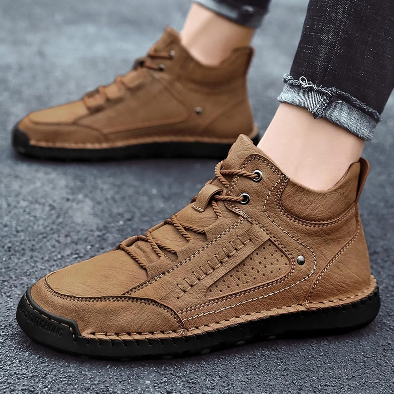 Men's Stretch Memory Foam Shoes Comfortable Lightweight Casual Walking Shoe Arch Support Walking Shoes for Men