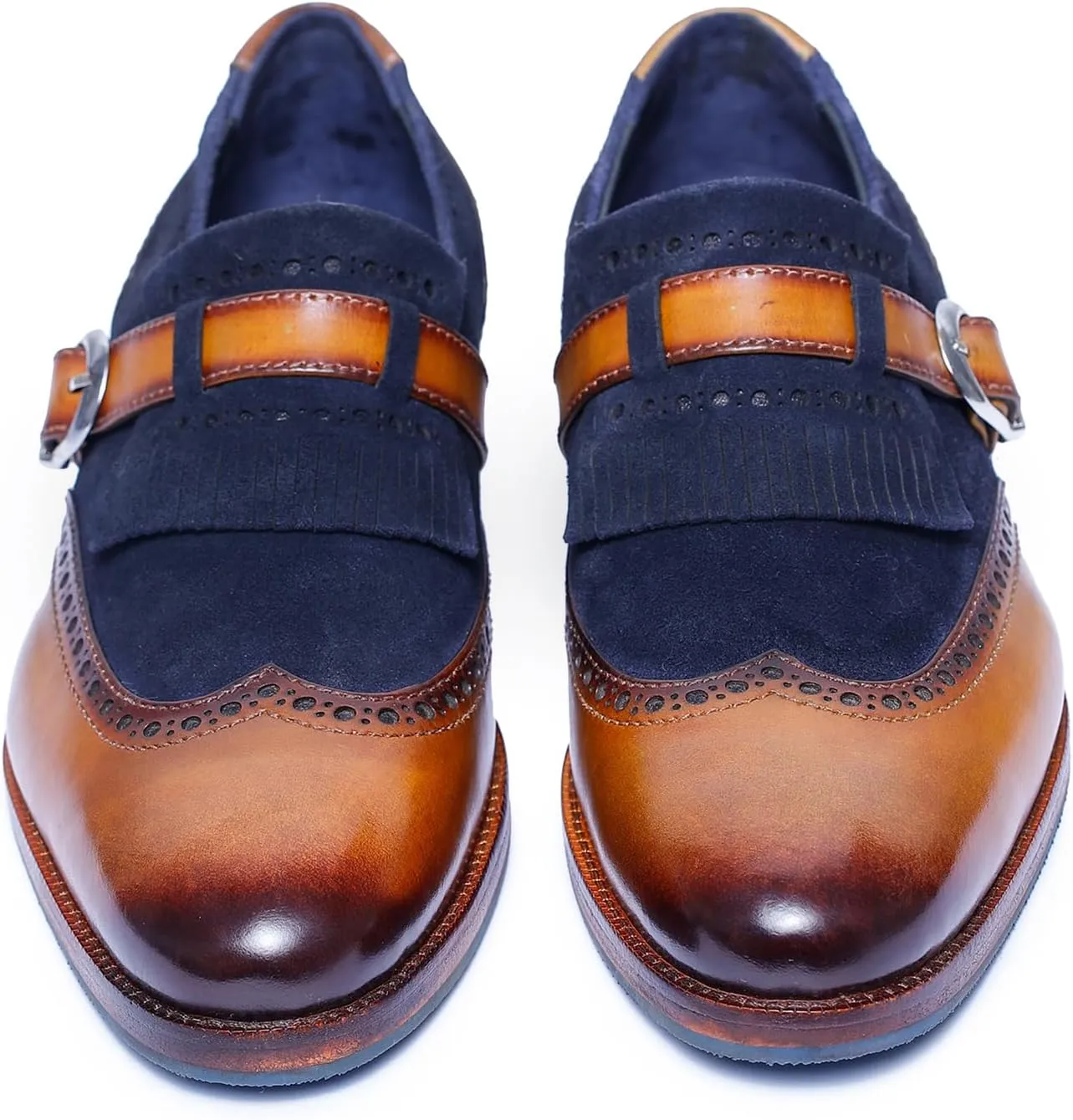 Men's Wingtip Brogue Kiltie Monk Strap Loafer Dress Shoes