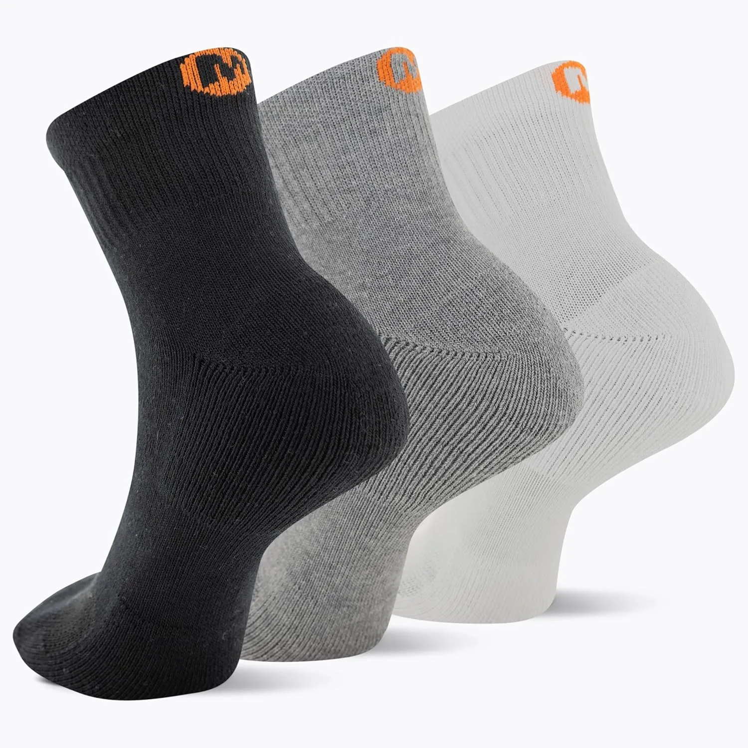 Merrell Men's and Women's Cushioned Cotton Socks-3 Pair Pack-Unisex Breathable Mesh Comfort Zones