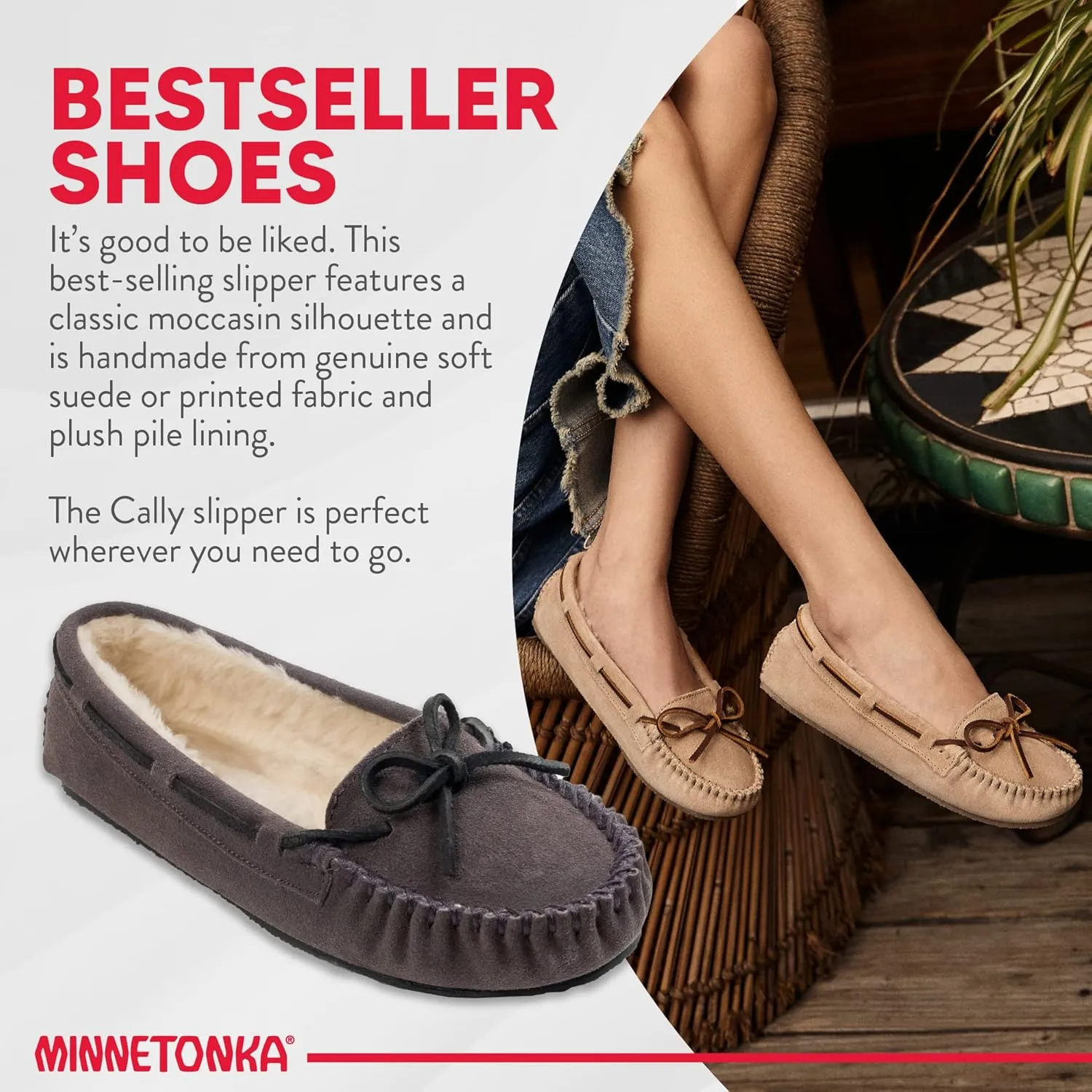 Minnetonka Women's Cally Moccasin Slipper