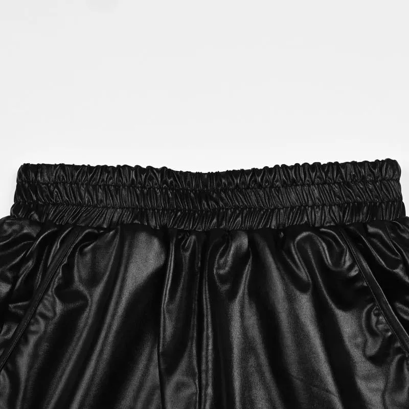 Mirawise Women's Metallic Shorts Summer Yoga Hot Shiny Sparkly Outfit Short Pants with Sunglasses