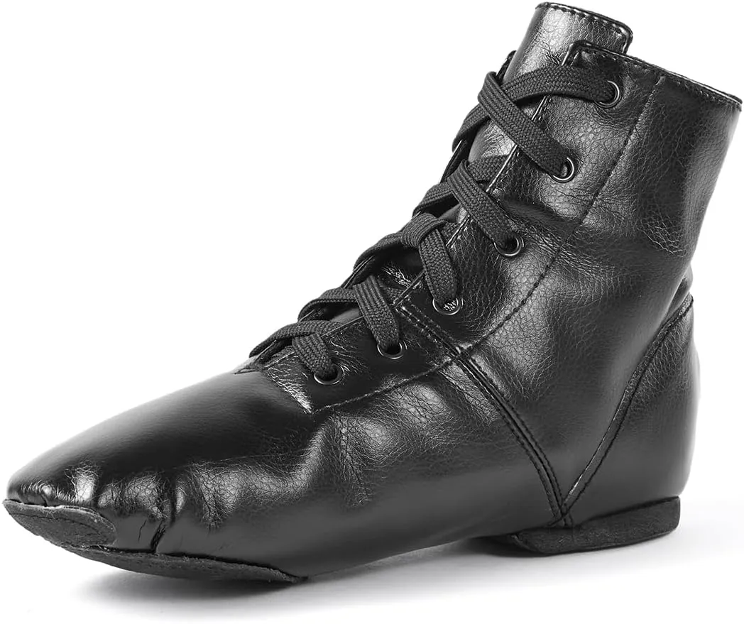 missfiona Jazz Shoes for Woman Canvas Dance Boots Split Sole Ballroom Dancing Flat