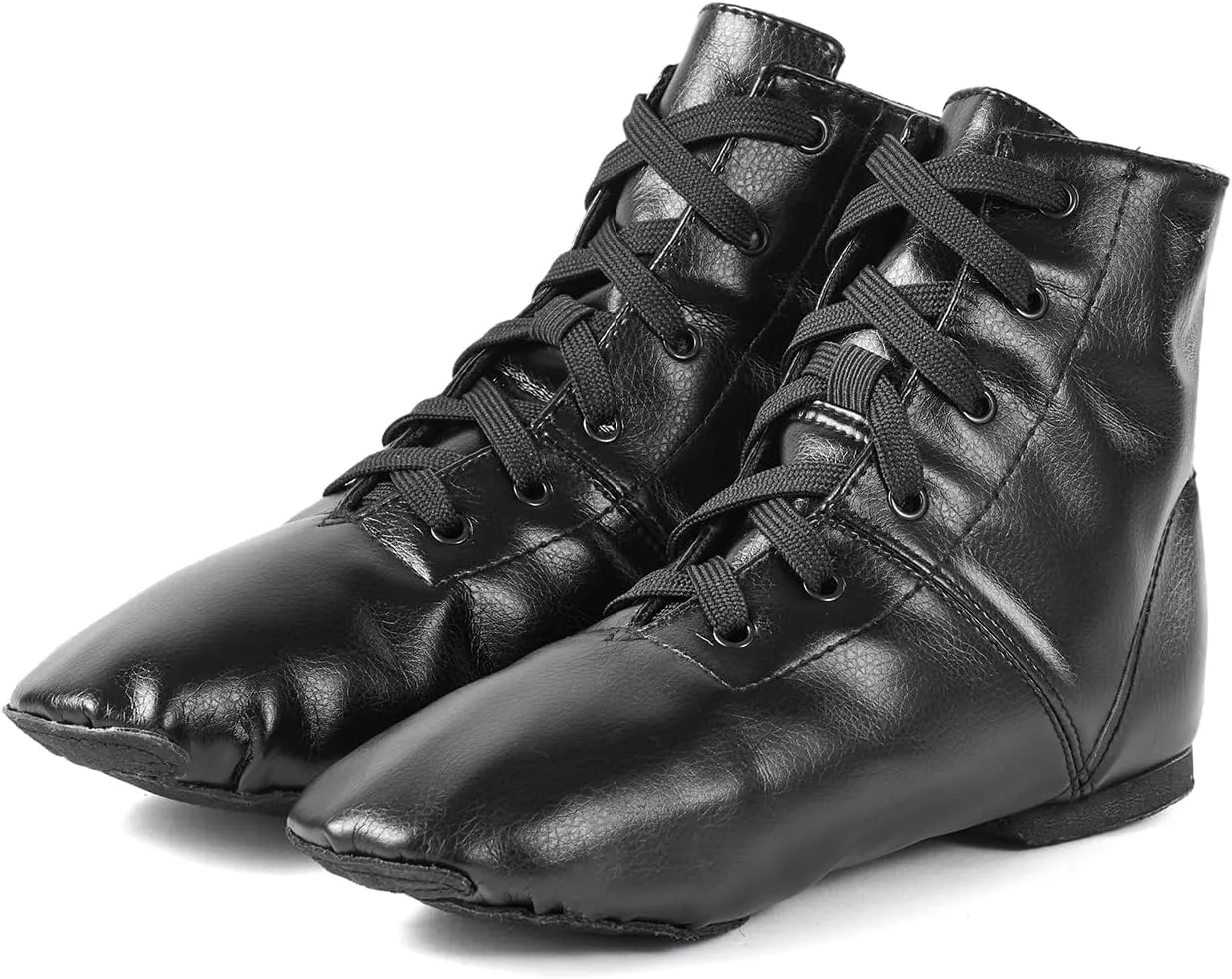 missfiona Jazz Shoes for Woman Canvas Dance Boots Split Sole Ballroom Dancing Flat