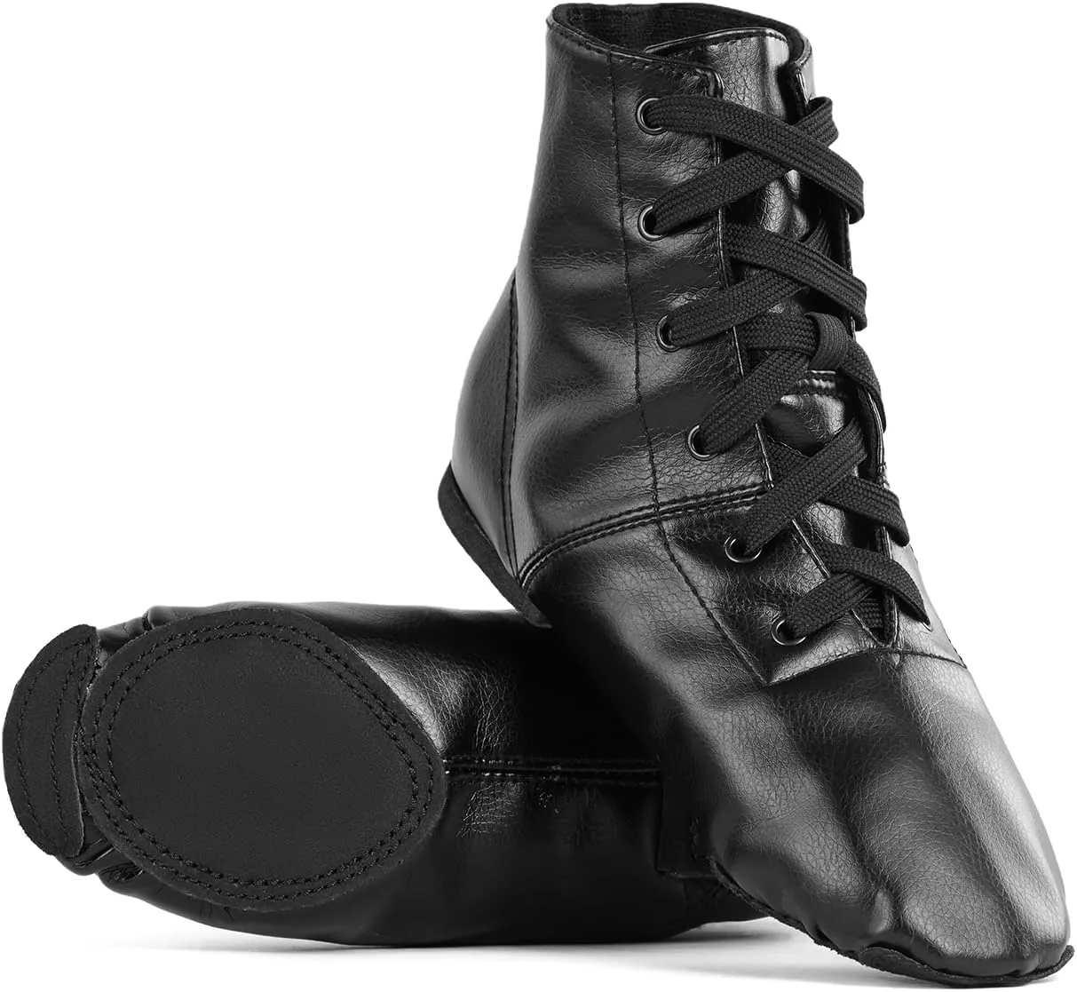 missfiona Jazz Shoes for Woman Canvas Dance Boots Split Sole Ballroom Dancing Flat