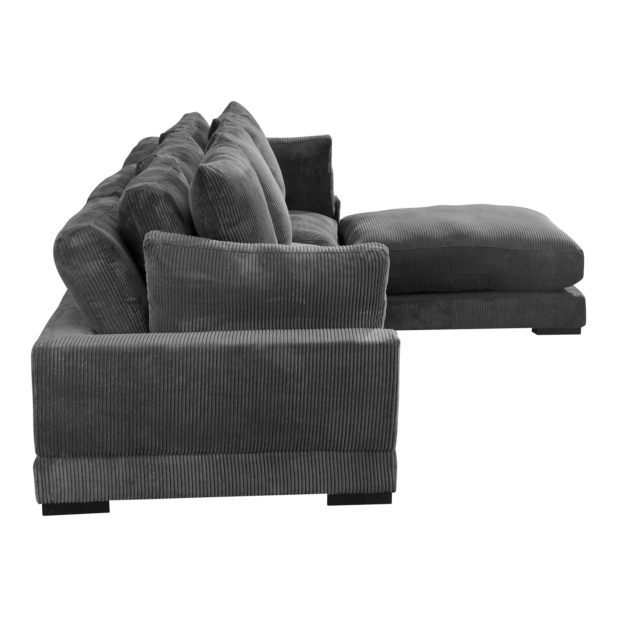 Moe's Home Collection Tumble Grey Lounge Modular Sectional
