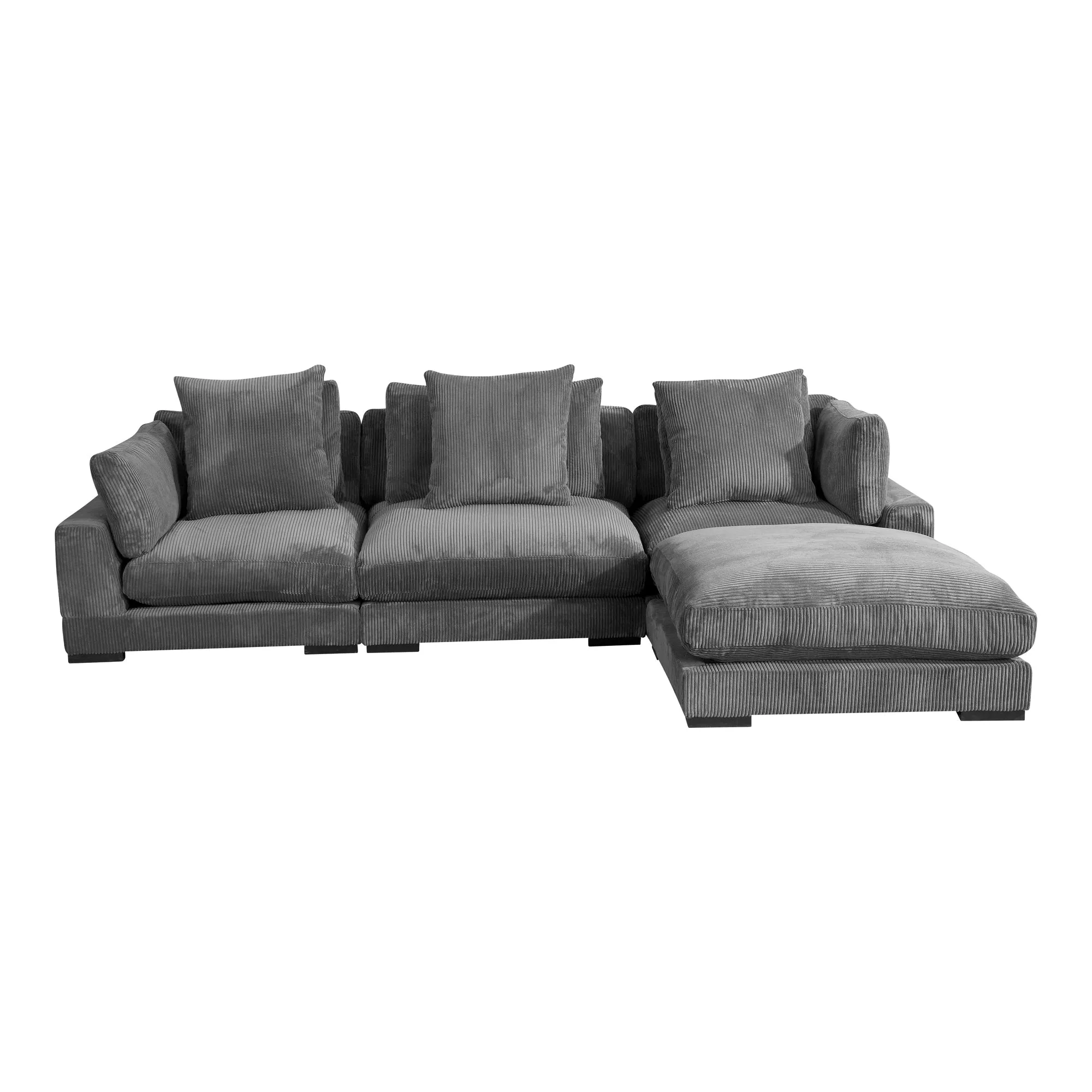 Moe's Home Collection Tumble Grey Lounge Modular Sectional